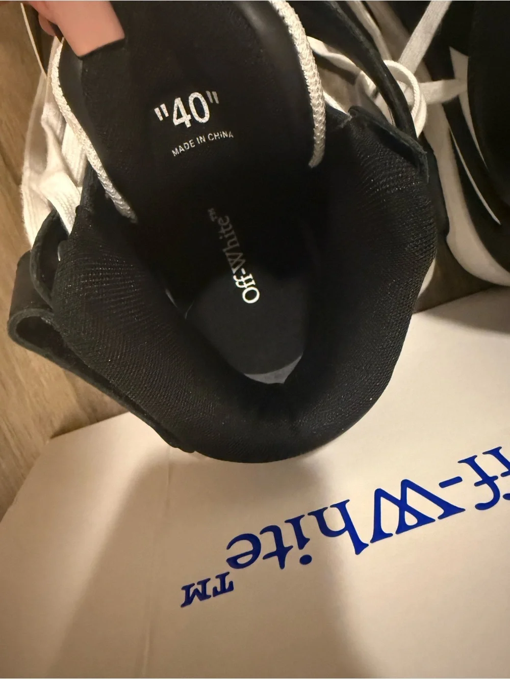 Off-White Black and White High-Top Sneaker Boots ORIGINAL PRICE $800